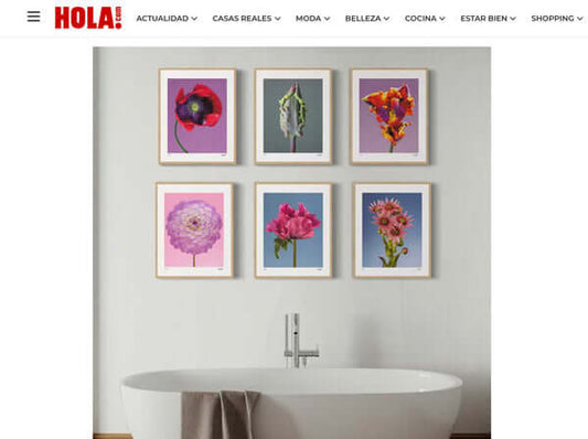 Tim Platt's flower photography featured in HOLA! magazine 2025