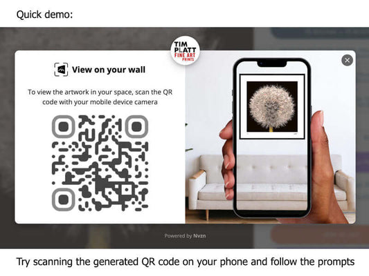 Preview prints on your own wall